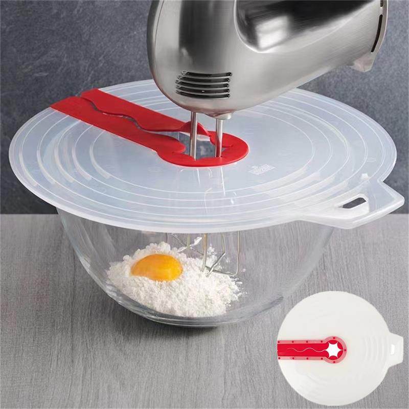 Kitchen Appliances For Restaurant - ビートエッグミキサーカバーミキサースプラッターガード泡立て器ミキシングボウル蓋シリコンアンチスプラッシュカバー調理用品キッチン用
