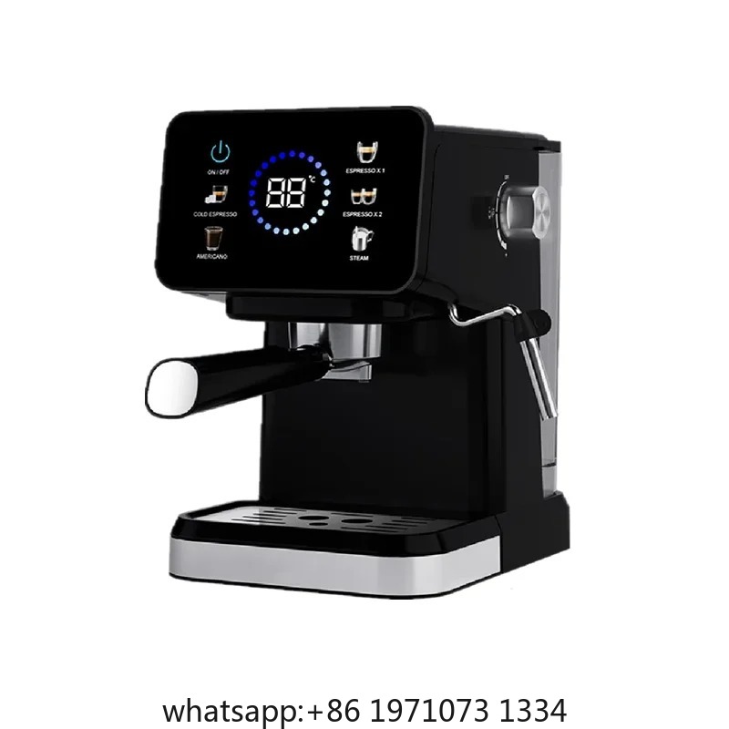 Milk Frother Automatic - 半自動エスプレッソマシン 110V-240V | 15バール プロフェッショナルコーヒーメーカー（ミルクフォーマー＆スチームワンド付き）