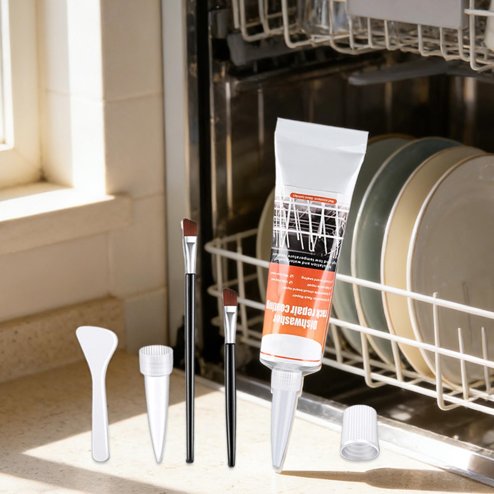 Kitchen Appliances Repair - 食器洗い機ラックコーティング補修キット 50ml 金属錆除去ジェル接着剤（ブラシ2本付き）オーブンキッチン家電タッチアップコーティング