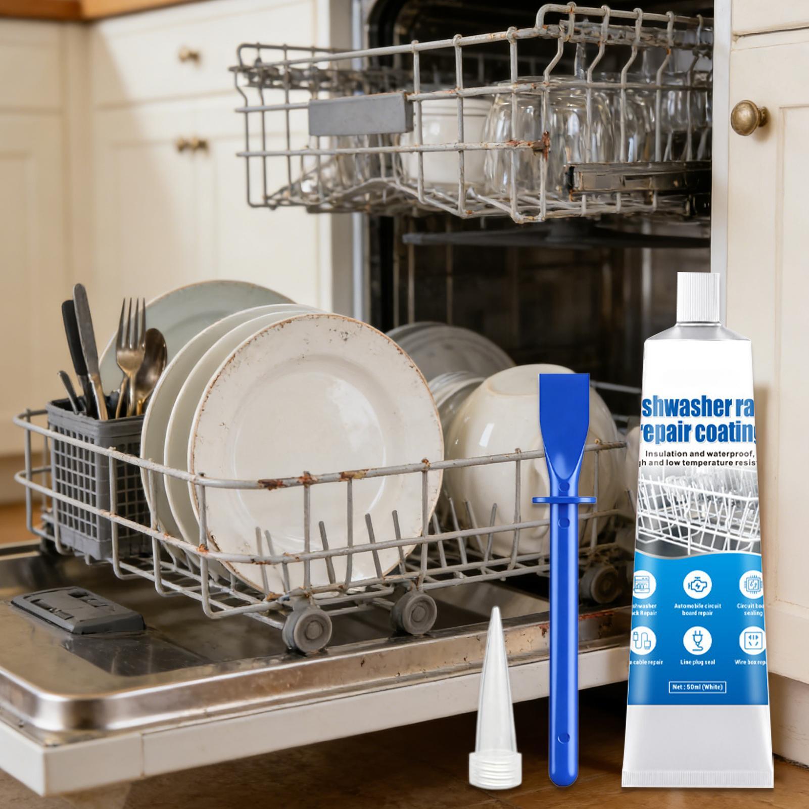 Kitchen Appliances Repair - 50ml 防錆接着剤 食器洗い機ラック修理用ペイント チップスクレーパー付き 家庭用キッチン家電 アパート