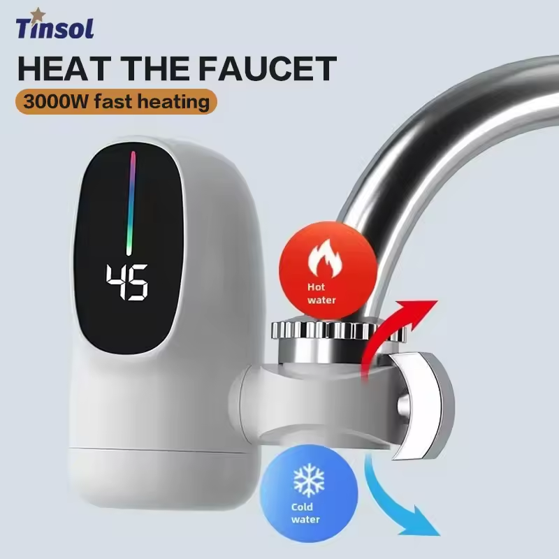 Kitchen Appliances For Restaurant - 110V 高速加熱電気ヒーター蛇口省エネ温冷ミキサーインスタントデジタルディスプレイ温水タップキッチンバスルーム用