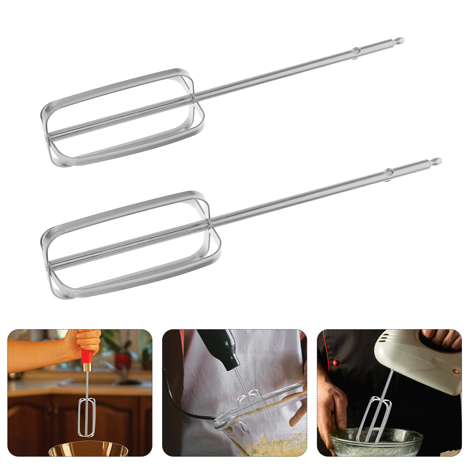 Kitchen Appliances For Restaurant - 2 個ステンレス鋼ハンドミキサーアタッチメントビーターハンドミキサービーターアタッチメントキッチン用交換部品