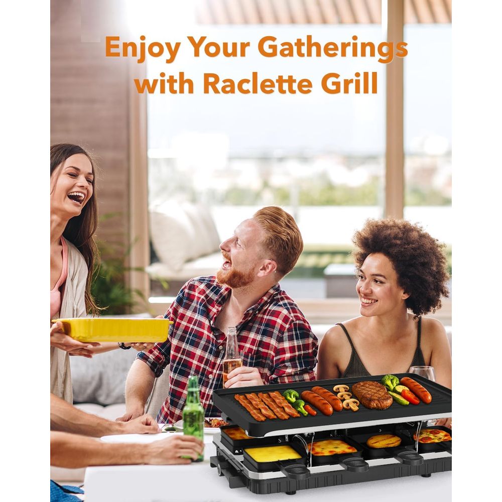 ラクレットテーブルグリル、2-in-1韓国式BBQグリル＆電 - Raclette Grill Table のレビューと価格