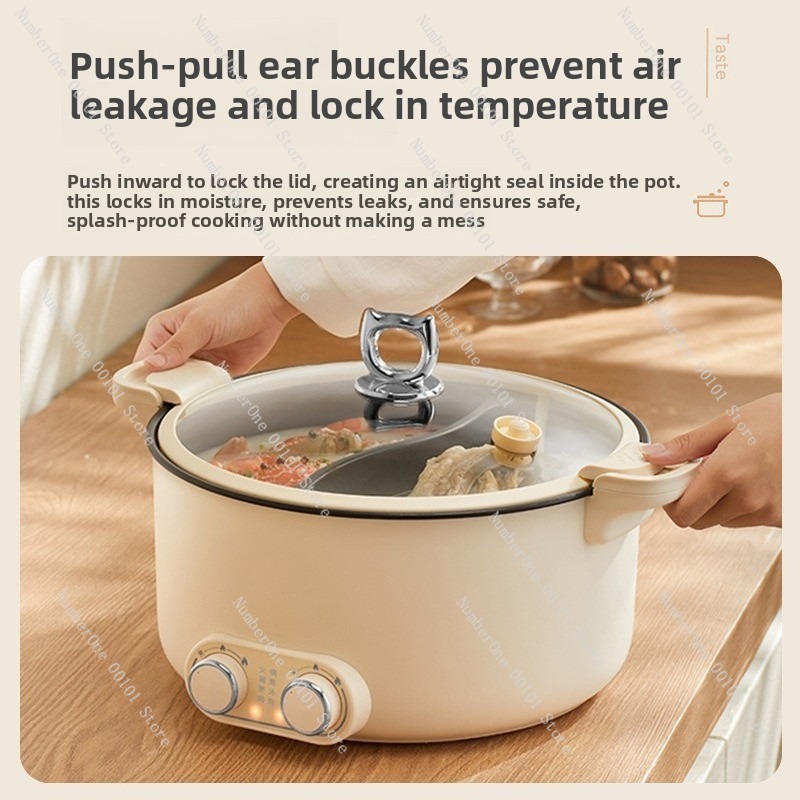 6L 8L ダブルポット電気鍋 多機能寮家庭用調理器 202 - Kitchen Appliances Electric のレビューと価格