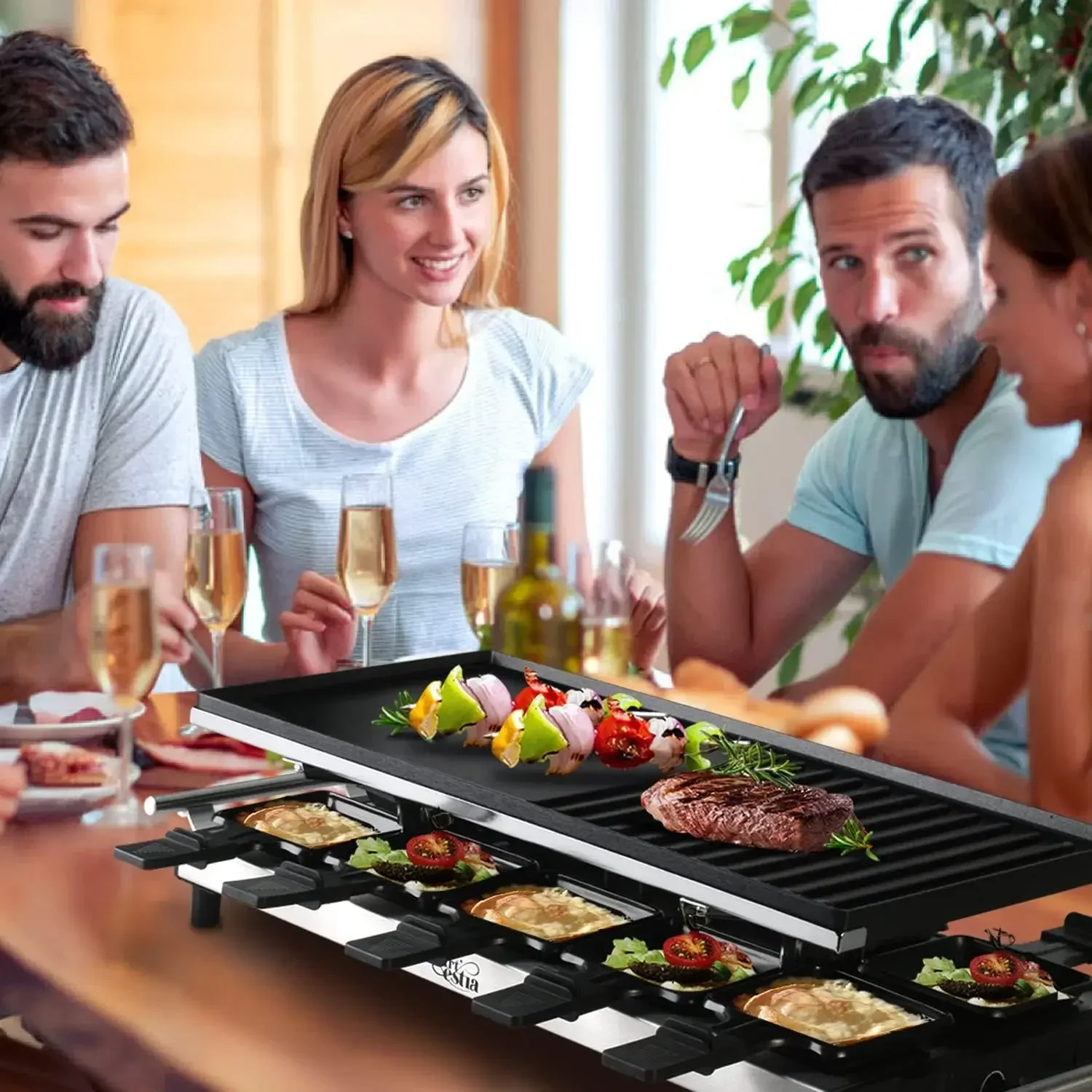 アーティシア ラクレットテーブルグリル、1500W ラクレッ - Raclette Grill Table のレビューと価格