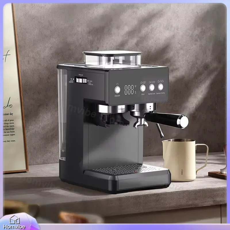 3 in 1セミオートマチックエスプレッソマシン、グラインダ - Milk Frother Automatic のレビューと価格
