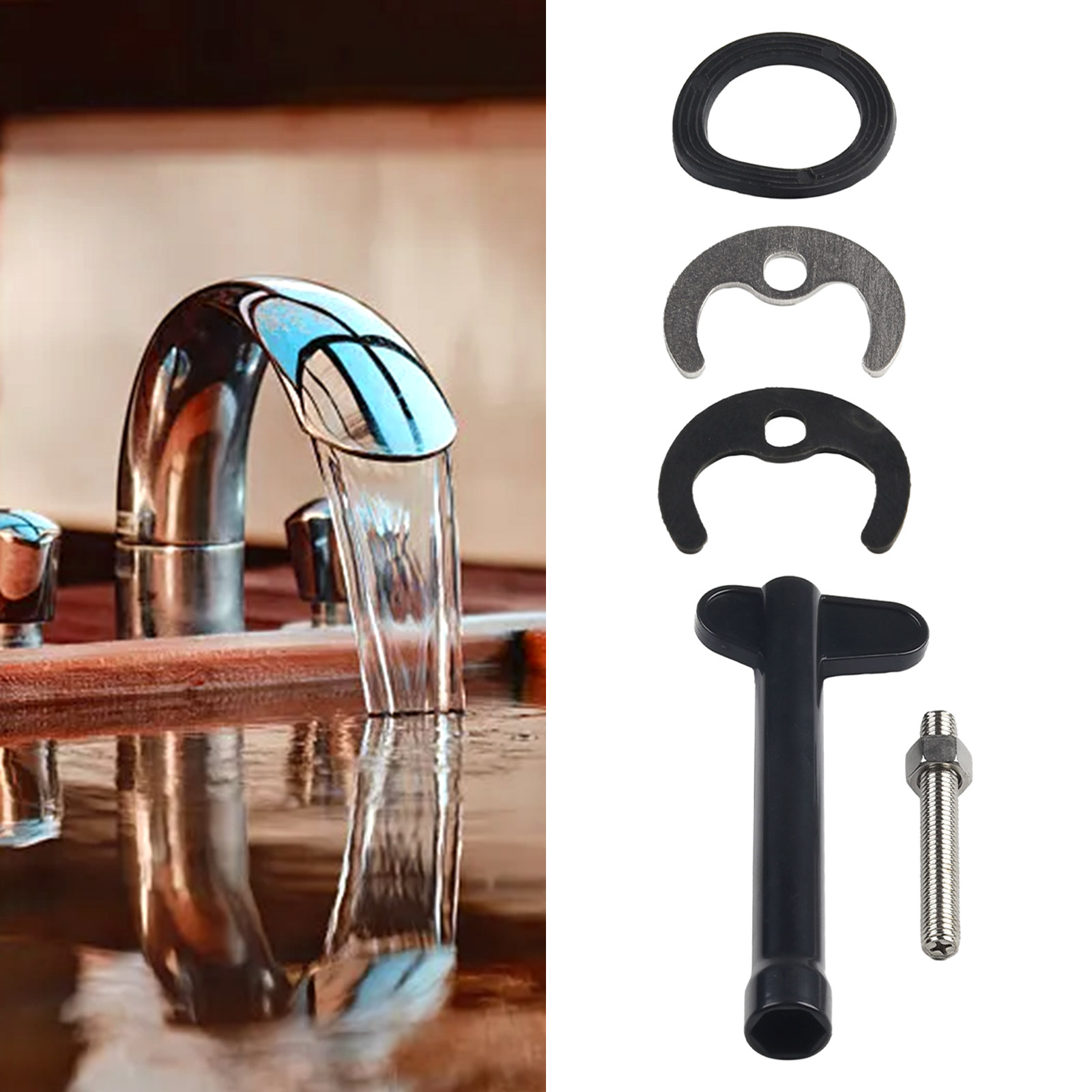 タップ蛇口固定金具キットボルトワッシャーレンチプレートキッチ - Kitchen Appliances Repair のレビューと価格