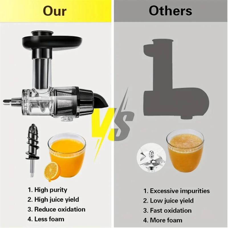 高ジュース収量のプロ用ジューサーマシン、お手入れ簡単、コール - Juicer Cold Press Slow のレビューと価格