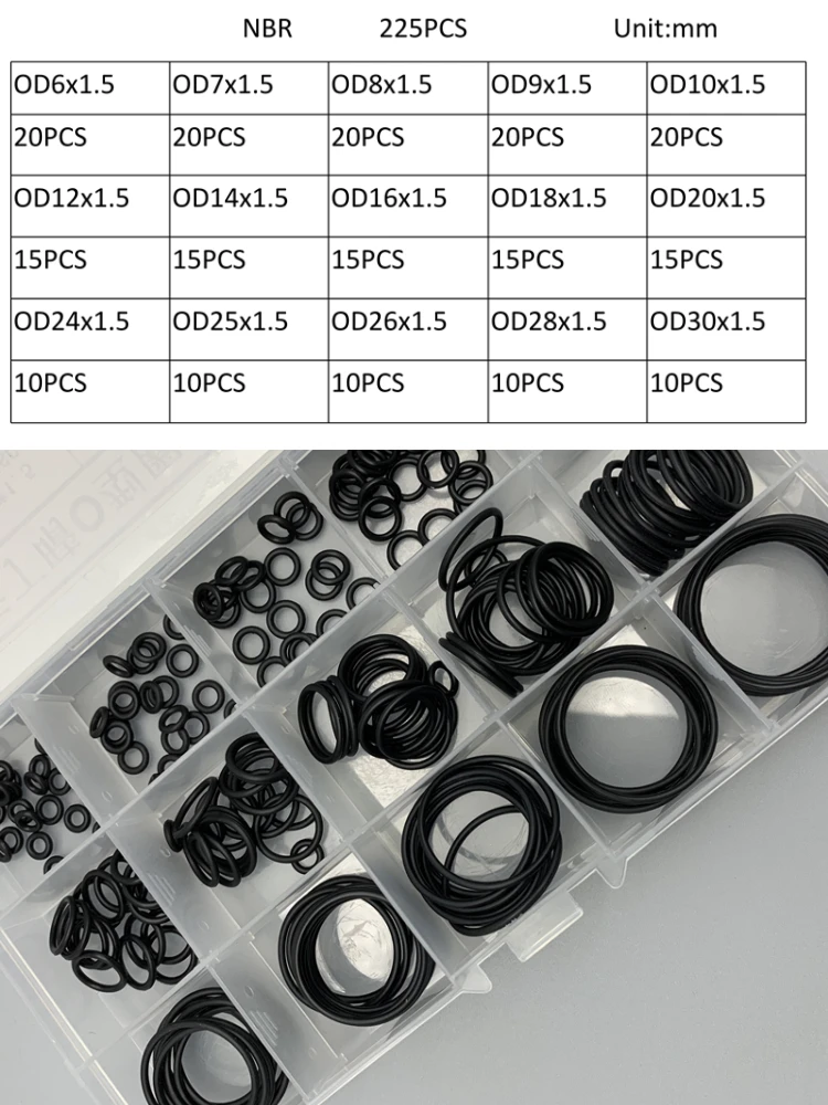 CS 1.5mm ブラック NBR O リングキット 225 - Kitchen Appliances Repair のレビューと価格