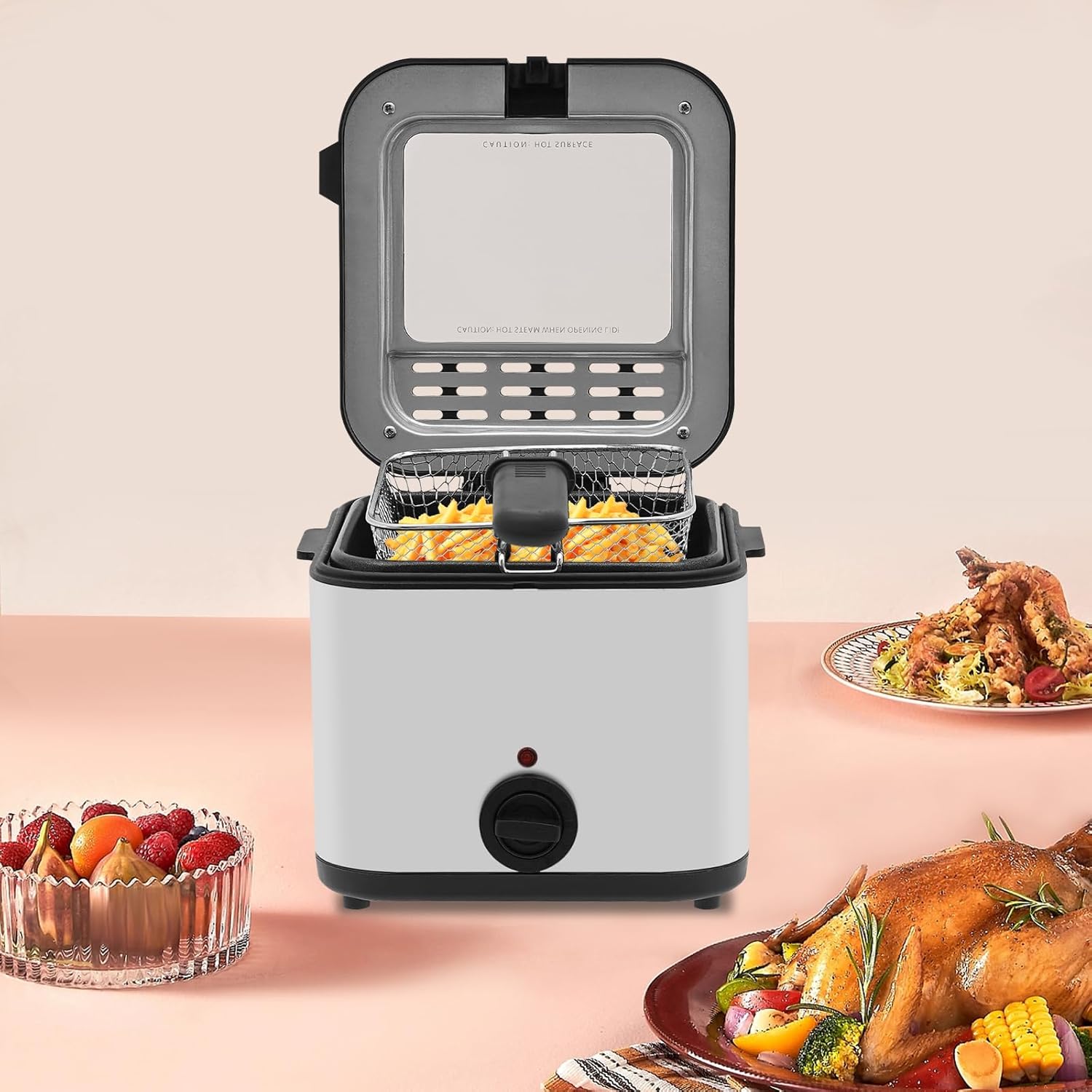カウンタートップ電気フライヤー、2.64クォート 1000W - Kitchen Appliances Electric のレビューと価格