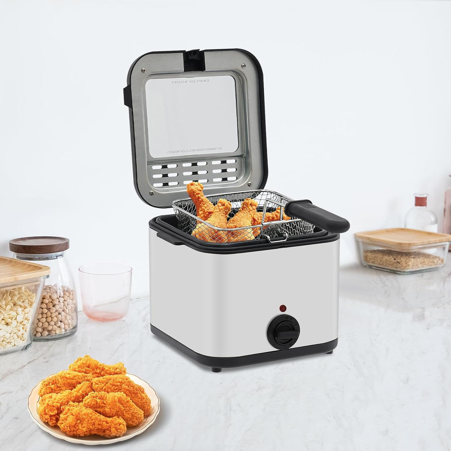 カウンタートップ電気フライヤー、2.64クォート 1000W - Kitchen Appliances Electric のレビューと価格