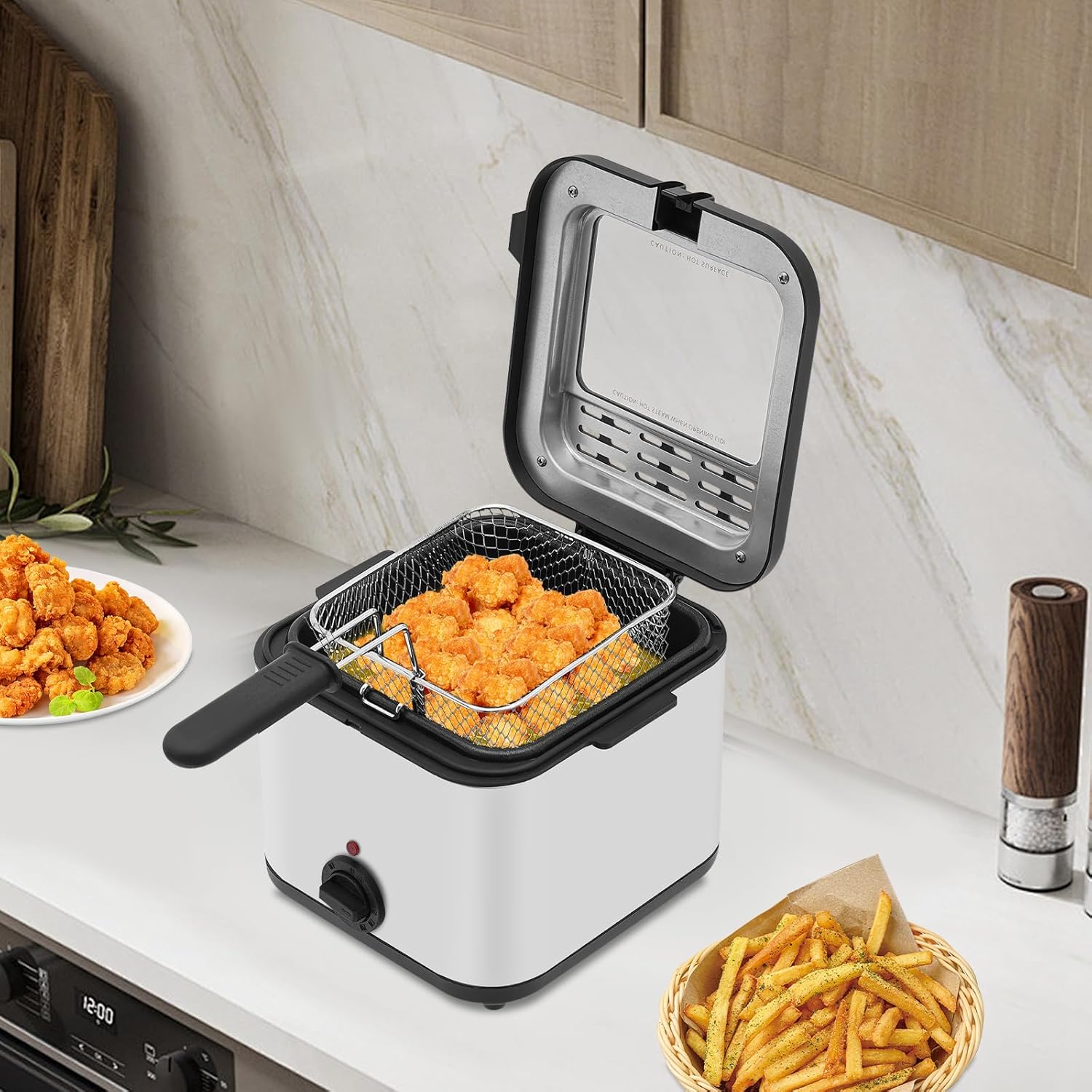 カウンタートップ電気フライヤー、2.64クォート 1000W - Kitchen Appliances Electric のレビューと価格