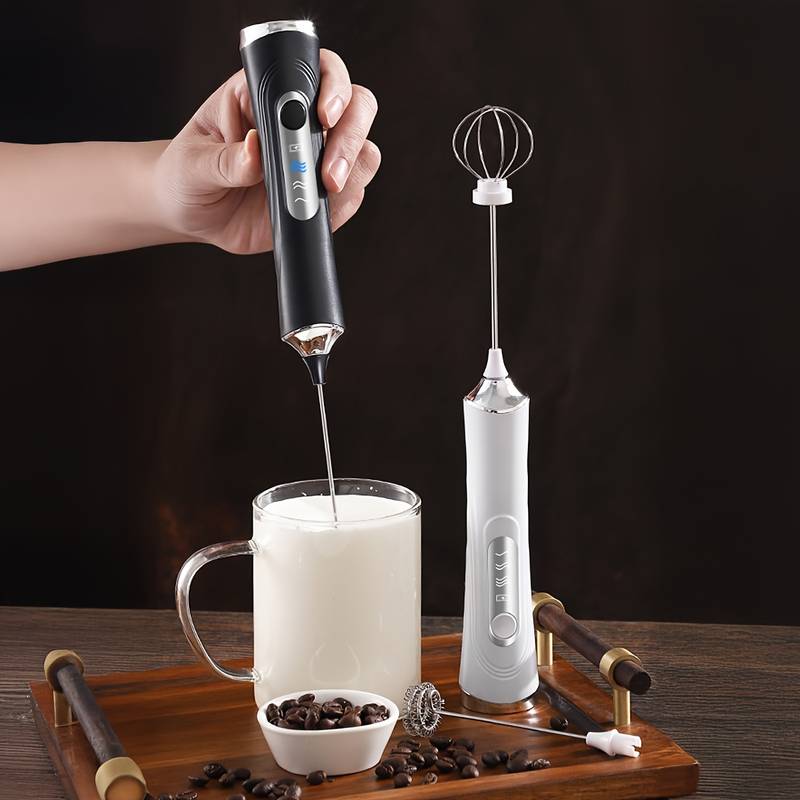 ワイヤレス電動ミルク泡立て器と卵ビーター、タイプC 3段階速 - Milk Frother Automatic のレビューと価格