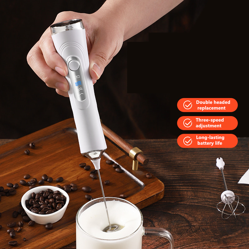 ワイヤレス電動ミルク泡立て器と卵ビーター、タイプC 3段階速 - Milk Frother Automatic のレビューと価格