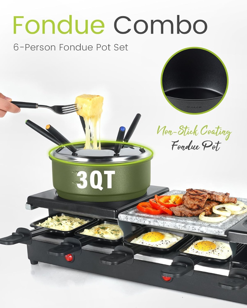 ラクレットテーブルグリル - 室内用電気グリドル、焦げ付き防 - Raclette Grill Table のレビューと価格
