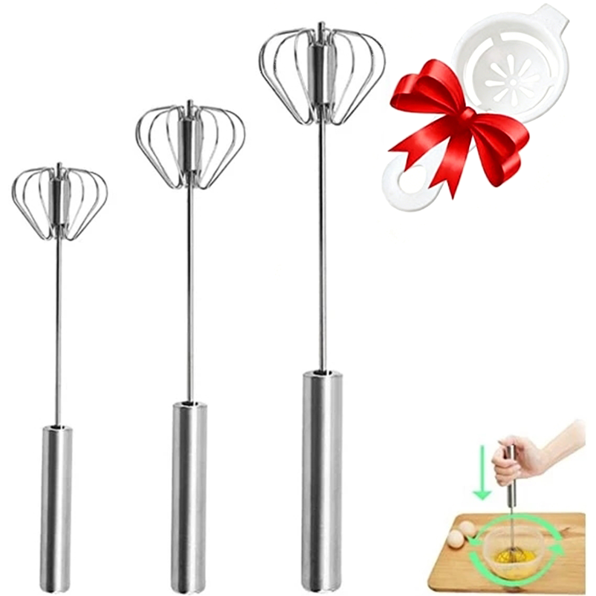 1/3 個ステンレス鋼エッグビーター耐久性のある半自動エッグ - Kitchen Appliances For Restaurant のレビューと価格